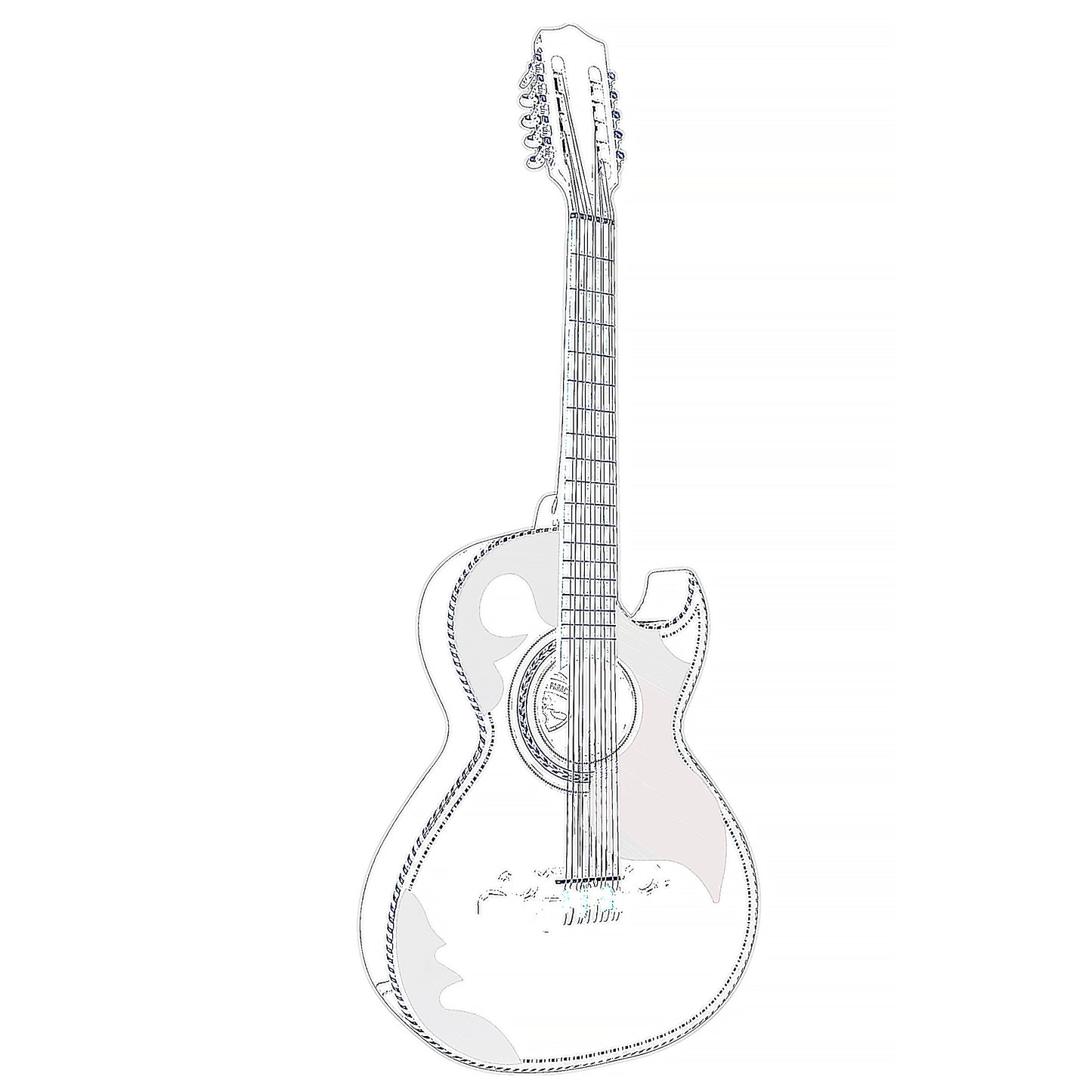 Paracho Bajo Quinto And Bajo Sexto Pick Guard Mica Set, White
