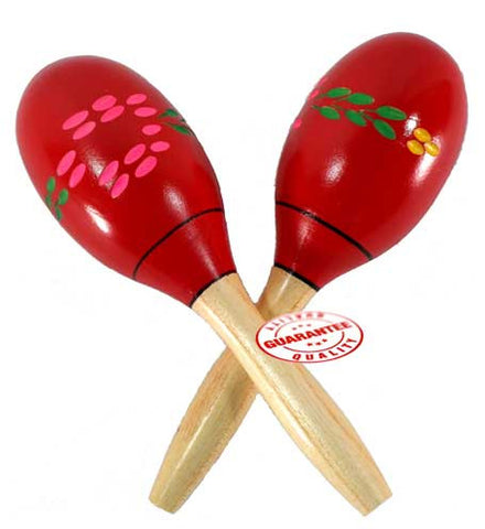 D’Luca Wood Maracas Red 8 Inches