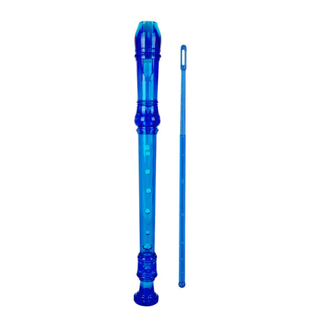 D'Luca Student 3 Piece Recorder Flute Blue