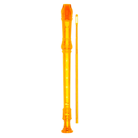 D'Luca Student 3 Piece Recorder Flute Orange