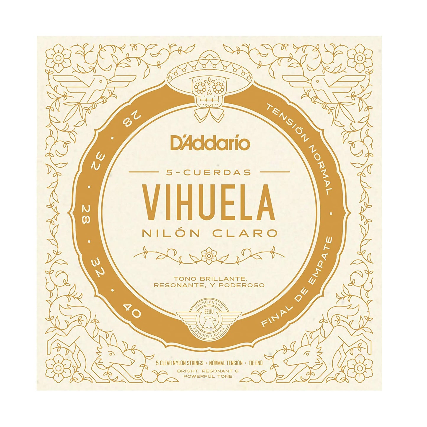 D’Addario MV10N Vihuela Normal Tension Strings