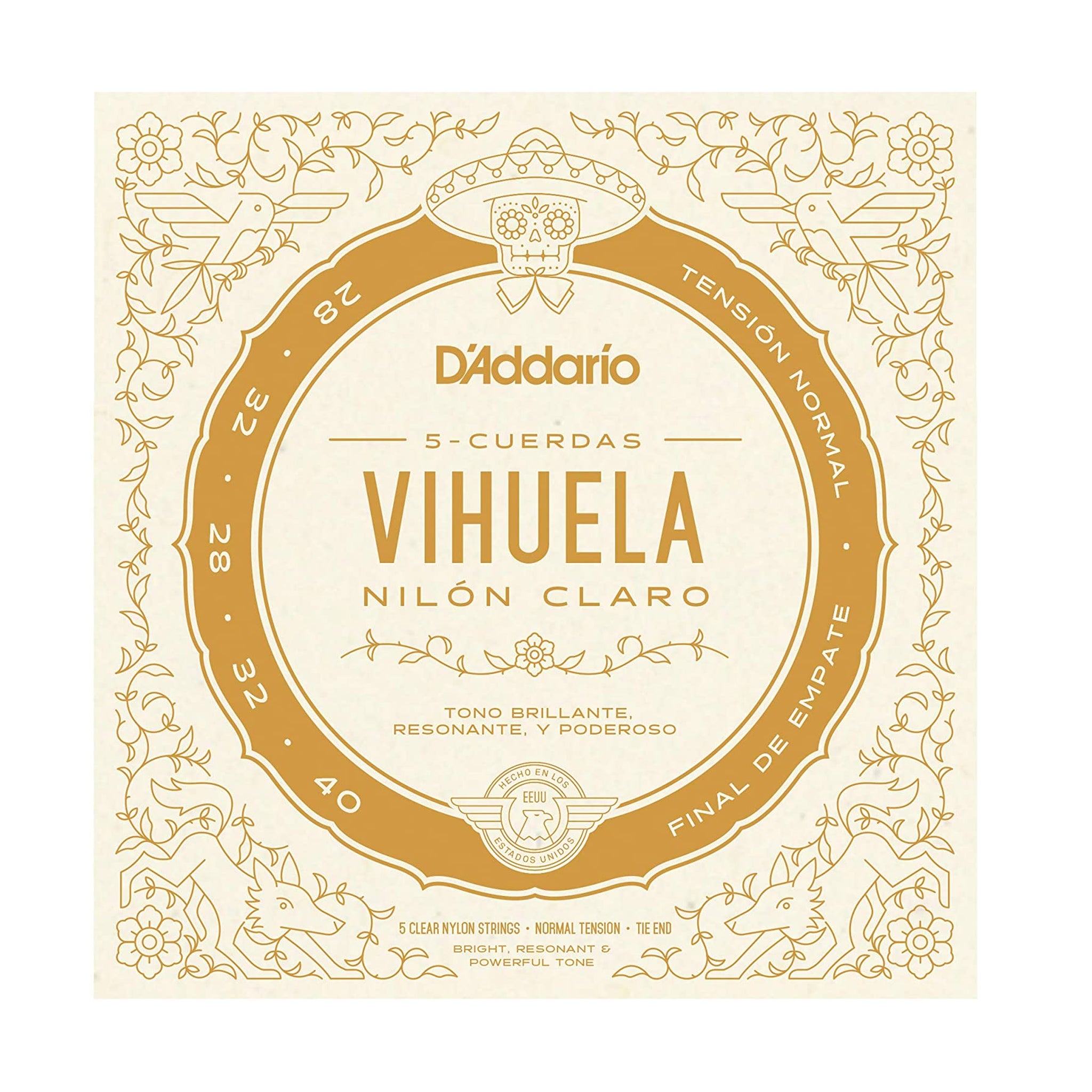 D’Addario MV10N Vihuela Normal Tension Strings