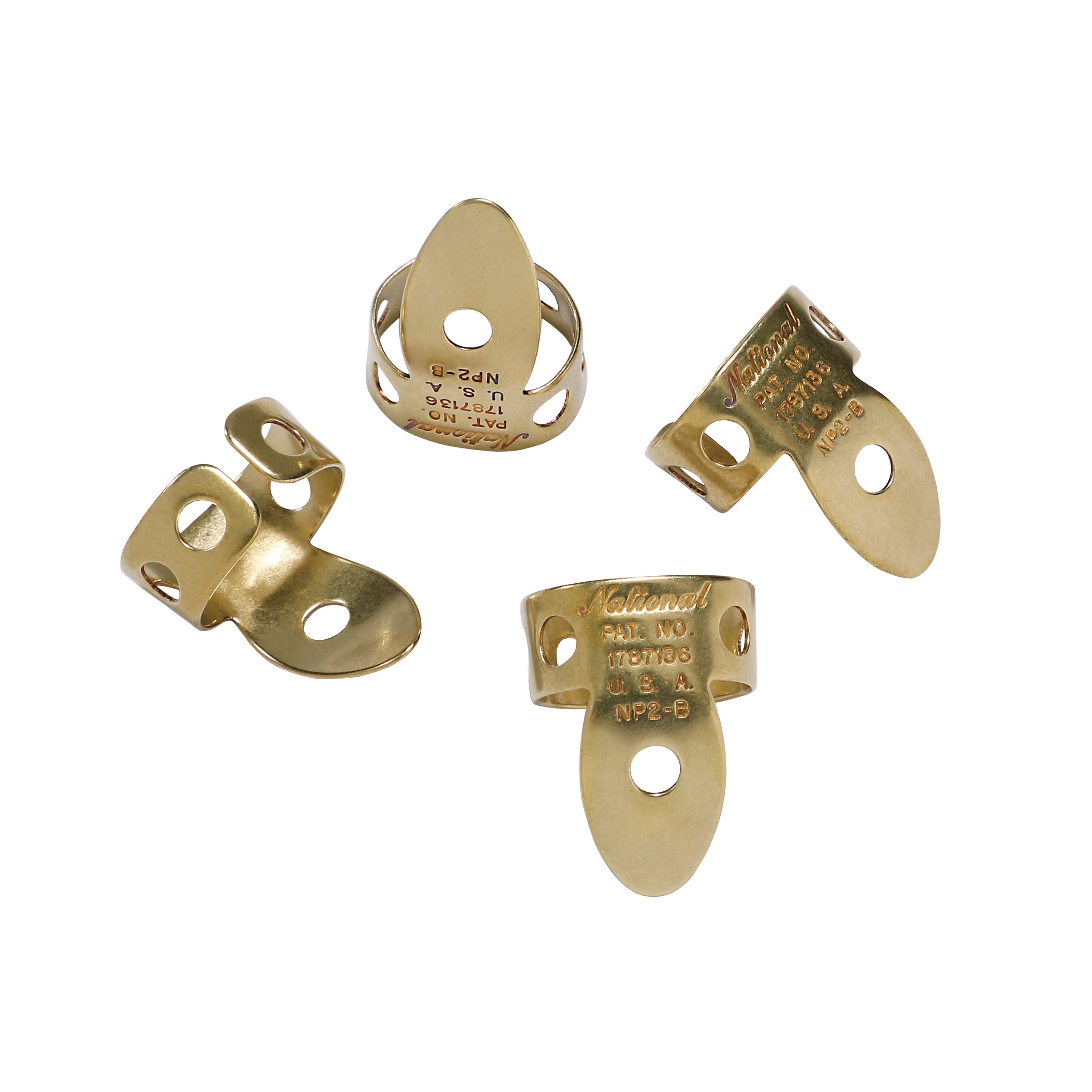 D'Addario National Brass Finger Picks 12 pack