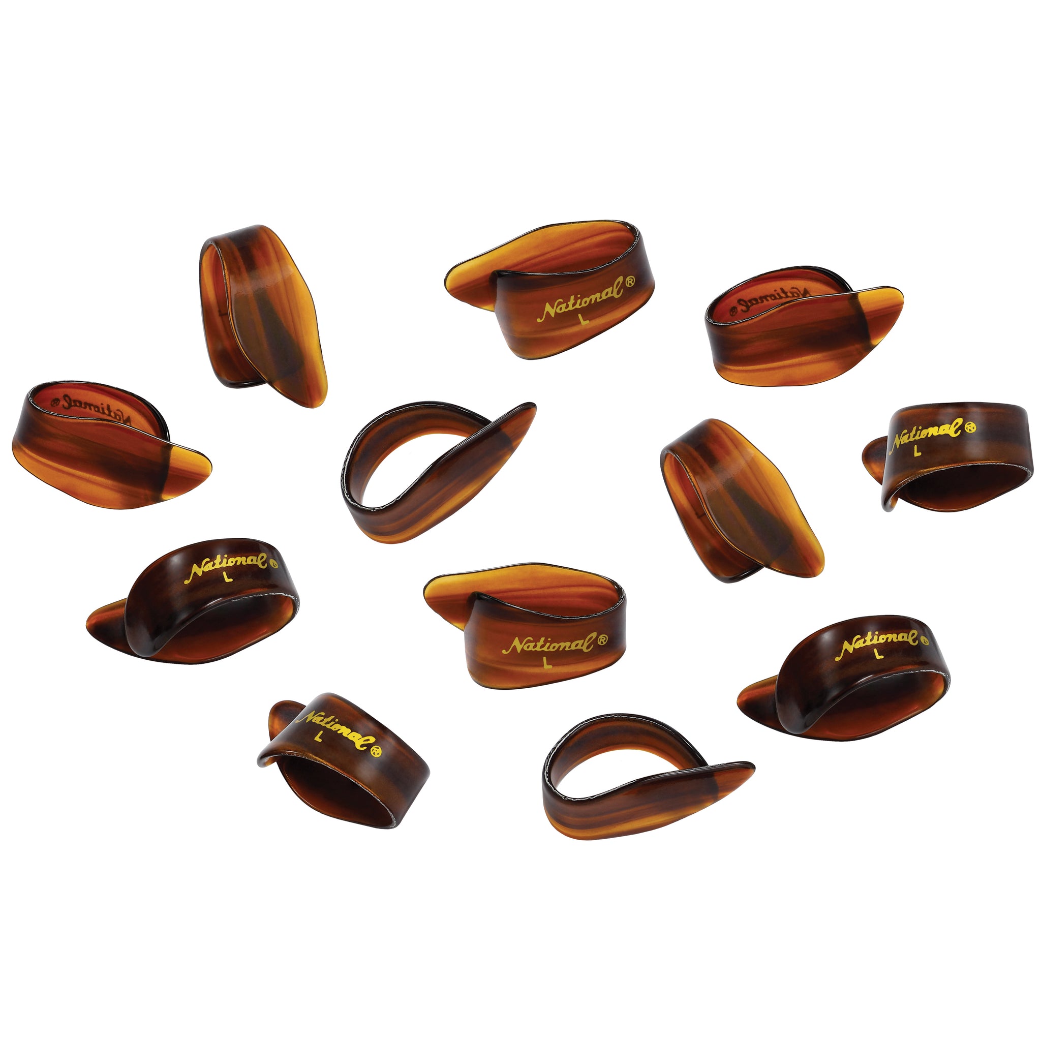 D'Addario National Celluloid Thumb Picks, Large Tortoiseshell 12 pack