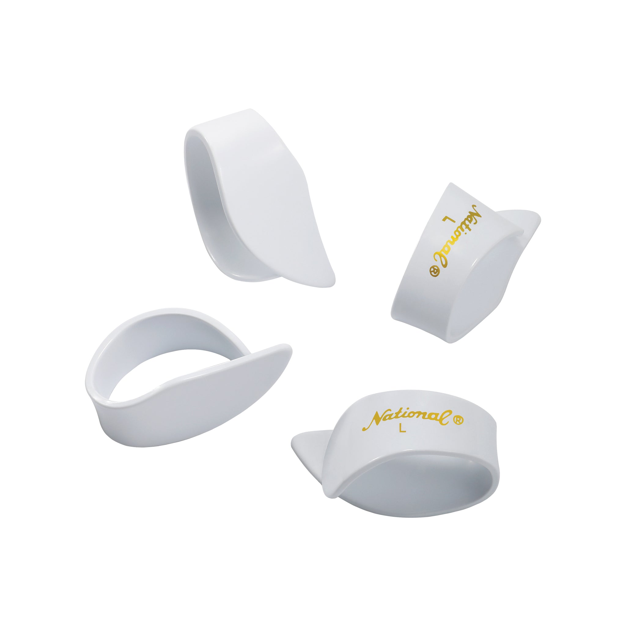 D'Addario National Celluloid Thumb Picks, Large White 4-Pack