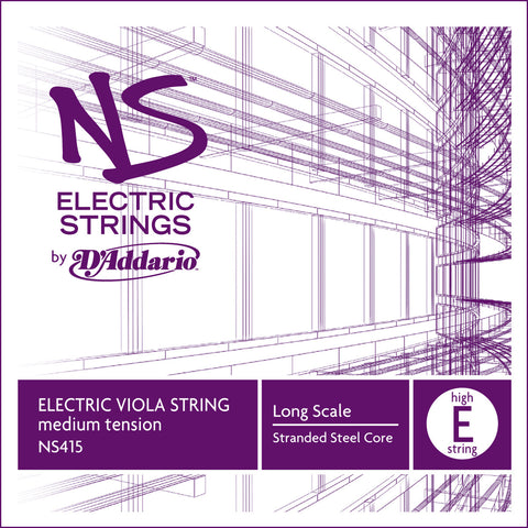 D'Addario NS Electric Viola Single Low E String, Long Scale, Medium Tension