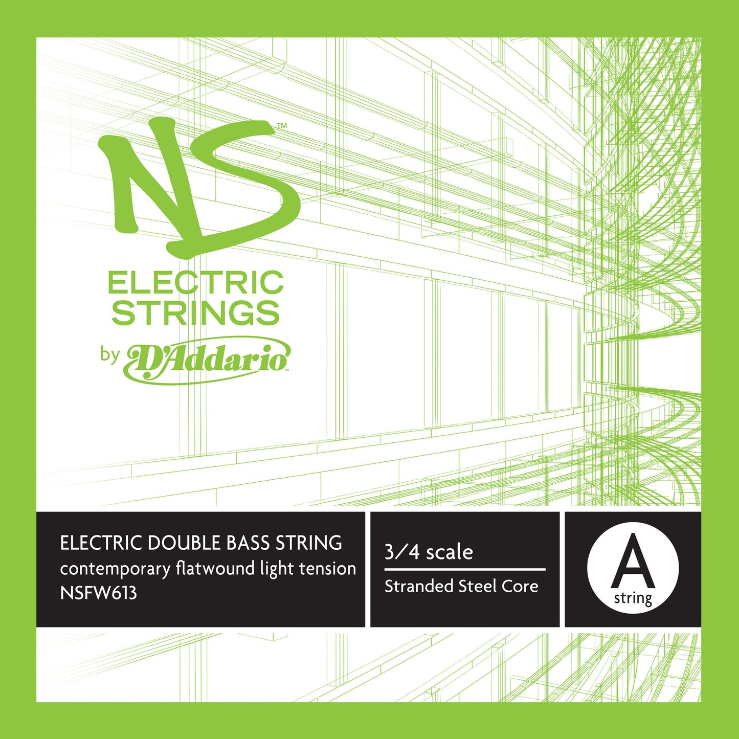D'Addario NS Electric Contemporary Bass Single A String, 3/4 Scale, Medium Tension