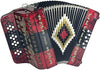 SofiaMari NSM-3412 34-Button 12 Bass Accordion EAD Red/Black/Red