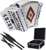 SofiaMari NSM-3412 34-Button 12 Bass Accordion EAD White