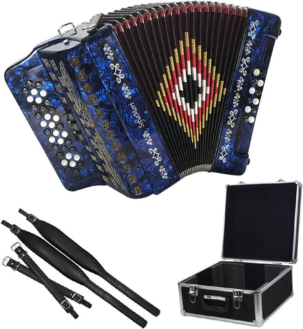 SofiaMari NSM-3412 34-Button 12 Bass Accordion FBE Blue