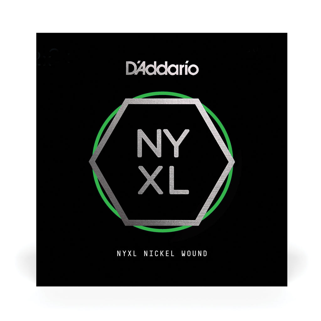 D'Addario NYNW020 NYXL Nickel Wound Electric Guitar Single String, .020