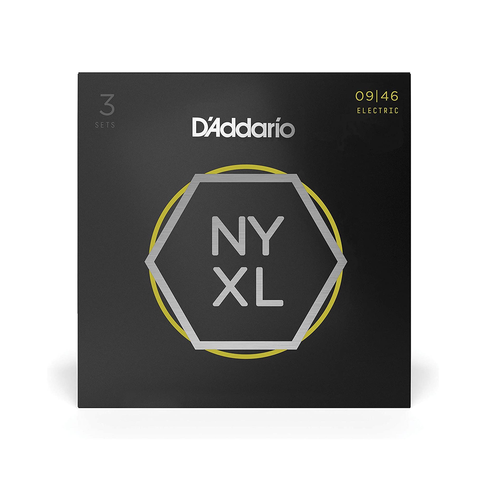 D'Addario NYXL0946-P Electric Guitar Strings, Super Light Top Regular, 3 Sets