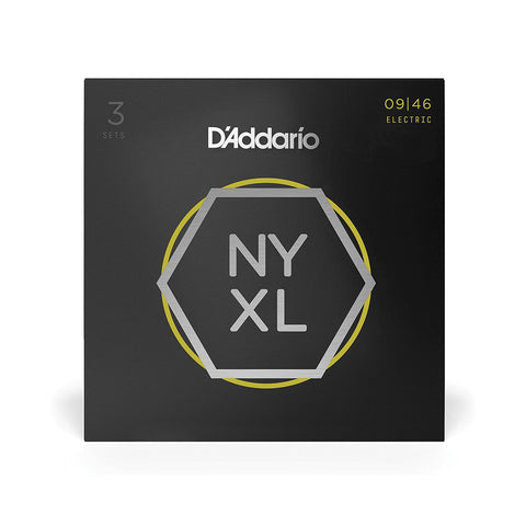 D'Addario NYXL0946-P Electric Guitar Strings, Super Light Top Regular, 3 Sets