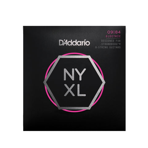 D'Addario Electric Guitar Strings Nickel Wound, 8-String, Custom Light, 9-84