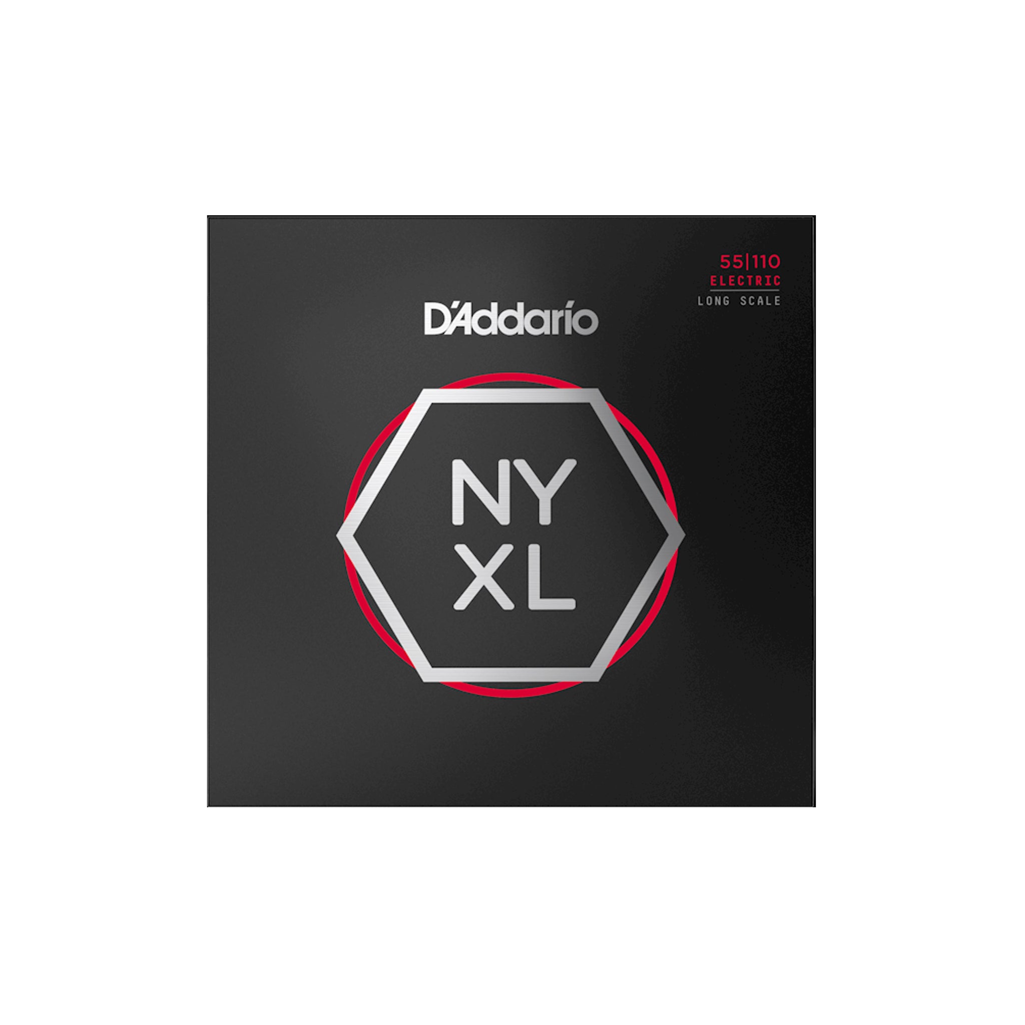 D'Addario NYXL55110 Nickel Wound Bass Guitar Strings, Heavy 55-110, Long