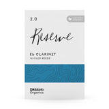 D'Addario Organic Reserve Eb Clarinet Reeds, Strength 2.0, 10-pack