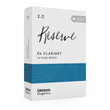 D'Addario Organic Reserve Eb Clarinet Reeds, Strength 2.0, 10-pack