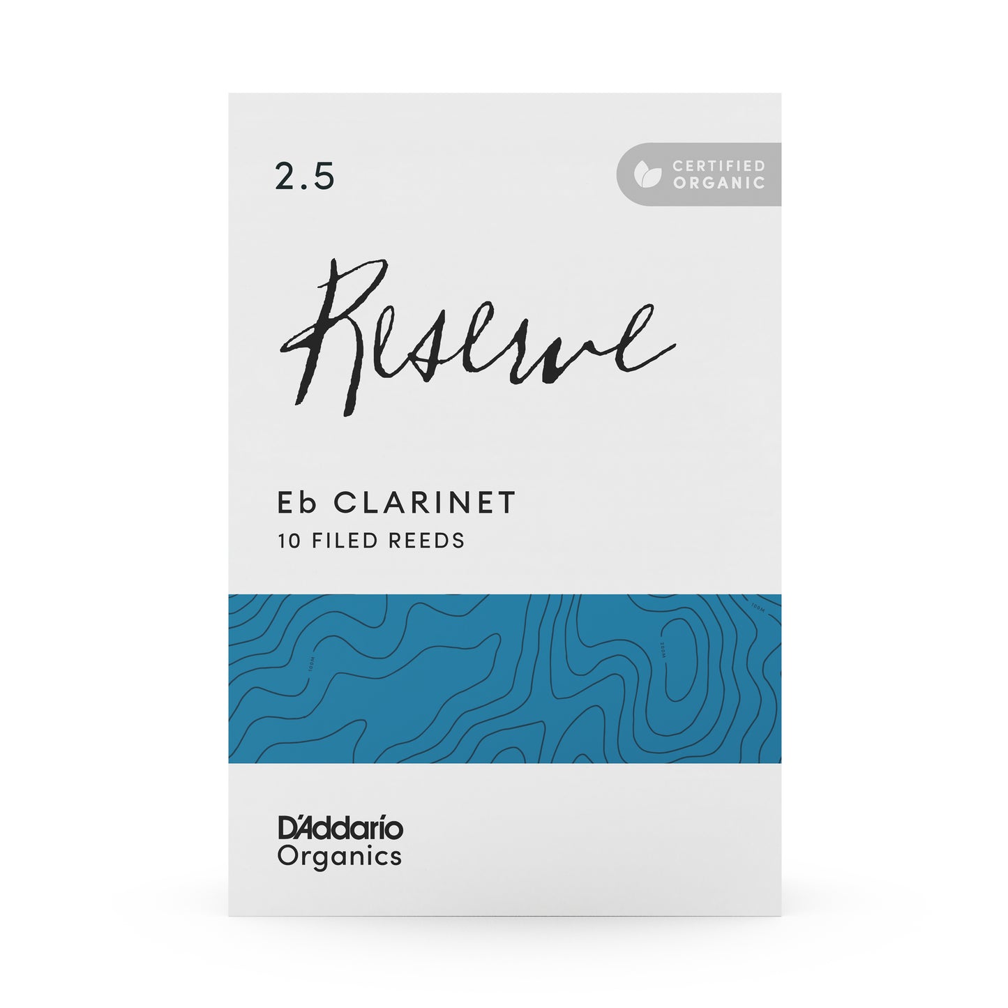 D'Addario Organic Reserve Eb Clarinet Reeds, Strength 2.5, 10-pack