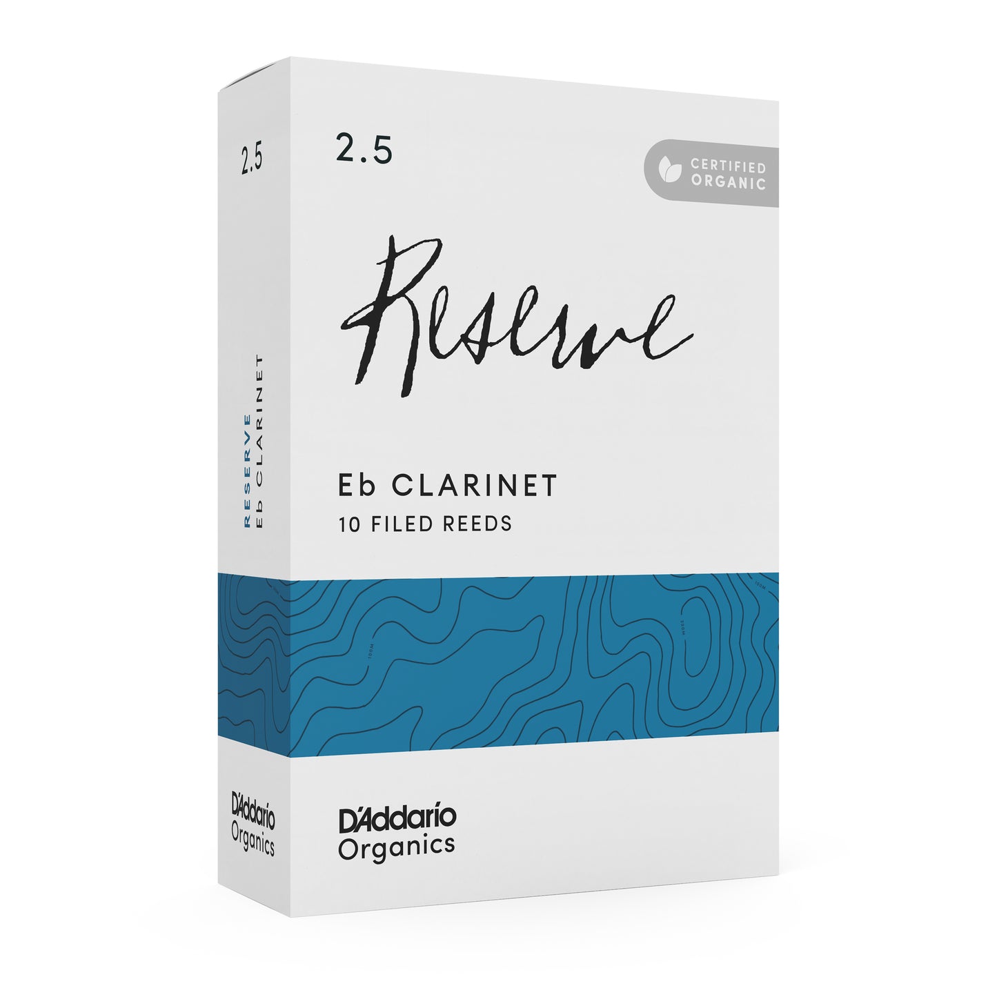 D'Addario Organic Reserve Eb Clarinet Reeds, Strength 2.5, 10-pack