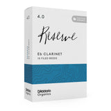 D'Addario Organic Reserve Eb Clarinet Reeds, Strength 4.0, 10-pack