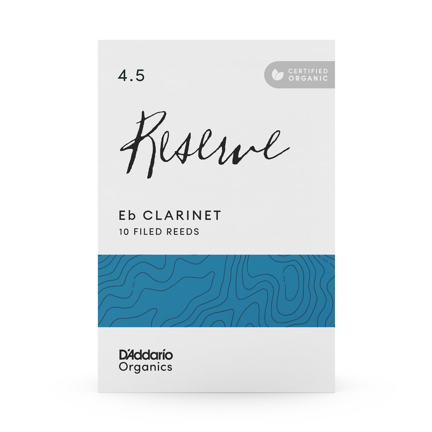 D'Addario Organic Reserve Eb Clarinet Reeds, Strength 4.5, 10-pack