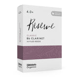 D'Addario Organic Reserve Classic Bb Clarinet Reeds, Strength 4.0+, 10-pack