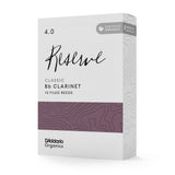 D'Addario Organic Reserve Classic Bb Clarinet Reeds, Strength 4.0, 10-pack