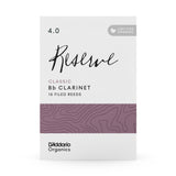 D'Addario Organic Reserve Classic Bb Clarinet Reeds, Strength 4.0, 10-pack