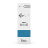 D'Addario Organic Reserve Bass Clarinet Reeds, Strength 3.5+, 5 Pack