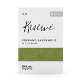 D'Addario Organic Reserve Soprano Saxophone Reeds, Strength 3.5, 10-pack