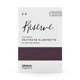 D'Addario Organic Reserve Classic Deutsche Klarinette Reeds Strength 3.0 10-pack