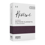 D'Addario Organic Reserve Classic Deutsche Klarinette Reeds Strength 3.0 10-pack