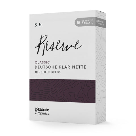D'Addario Organic Reserve Classic Deutsche Klarinette Reeds Strength 3.5 10-pack