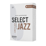 D'Addario Organic Select Jazz Unfiled Alto Sax Reeds, Strength 2 Soft, 10-pack