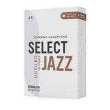 D'Addario Organic Select Jazz Unfiled Soprano Sax Reeds Strength 4 Soft, 10-pack