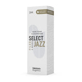 D'Addario Organic Select Jazz Filed Baritone Sax Reeds, Strength 3 Medium 5-pack