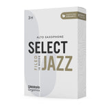 D'Addario Organic Select Jazz Filed Alto Sax Reeds, Strength 3 Hard, 10-pack