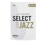 D'Addario Organic Select Jazz Filed Alto Sax Reeds, Strength 3 Medium, 10-pack