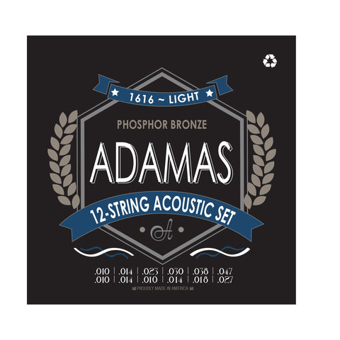 Adamas 12-String Acoustic Guitar Set Light .010-.027