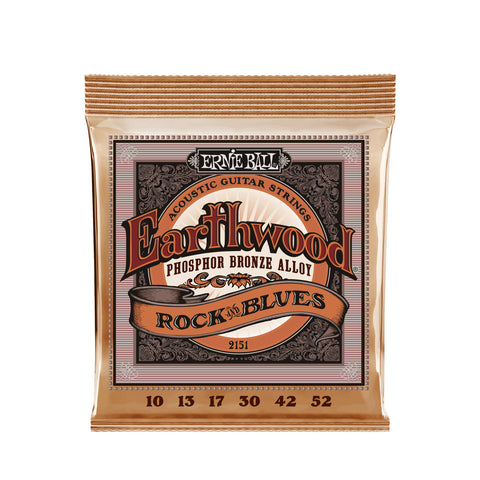 Ernie Ball Earthwood w/Plain G Phosphor Bronze Acoustic Guitar Strings - 10-52