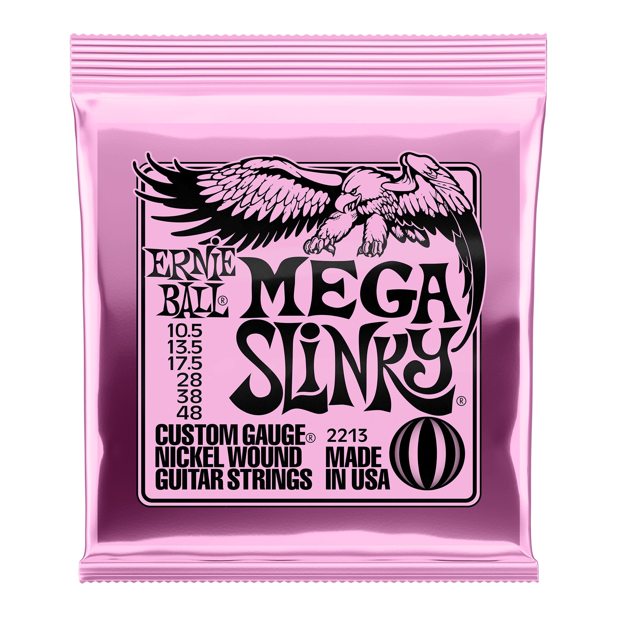 Ernie Ball Mega Slinky Nickel Wound Electric Guitar Strings - 10.5-48 Gauge