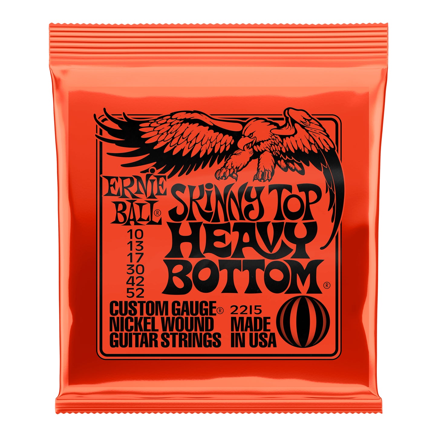 Ernie Ball Skinny Top Heavy Slinky Nickel Wound Electric Guitar Strings 10-52