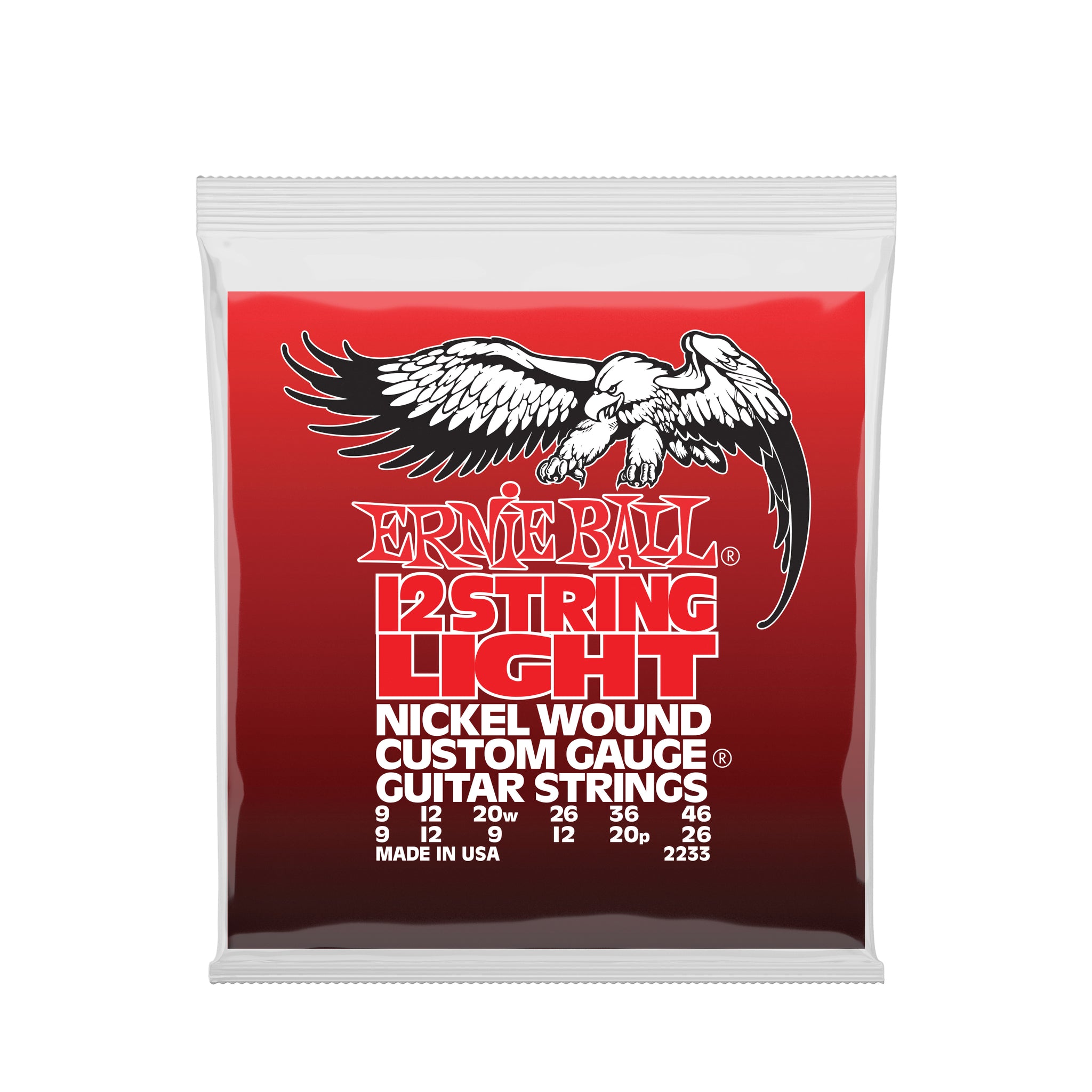 Ernie Ball Light 12-String Nickel Wound Electric Guitar Strings - 9-46 Gauge
