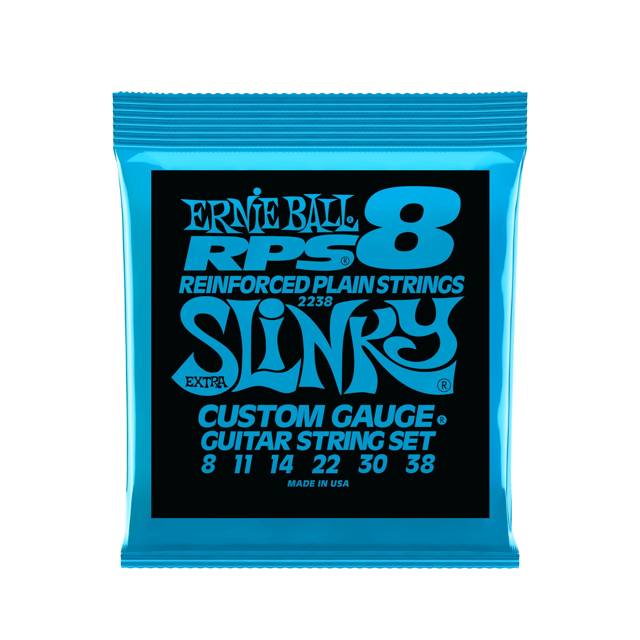 Ernie Ball Extra Slinky RPS Nickel Wound Electric Guitar Strings - 8-38 Gauge