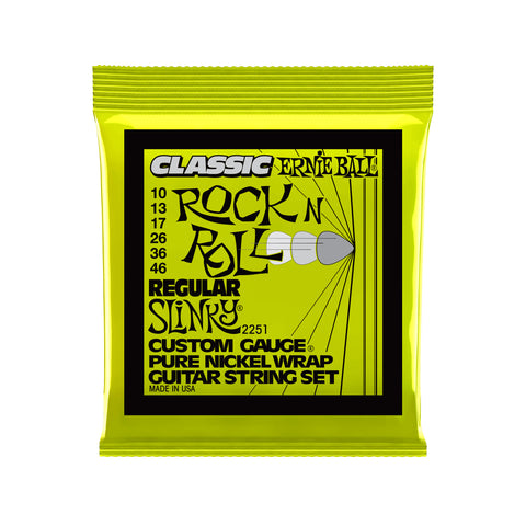 Ernie Ball Regular Slinky Classic Pure Nickel Wrap Electric Guitar Strings 10-46