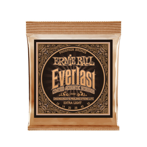 Ernie Ball Everlast Extra Light Phosphor Bronze Acoustic Guitar Strings - 10-50