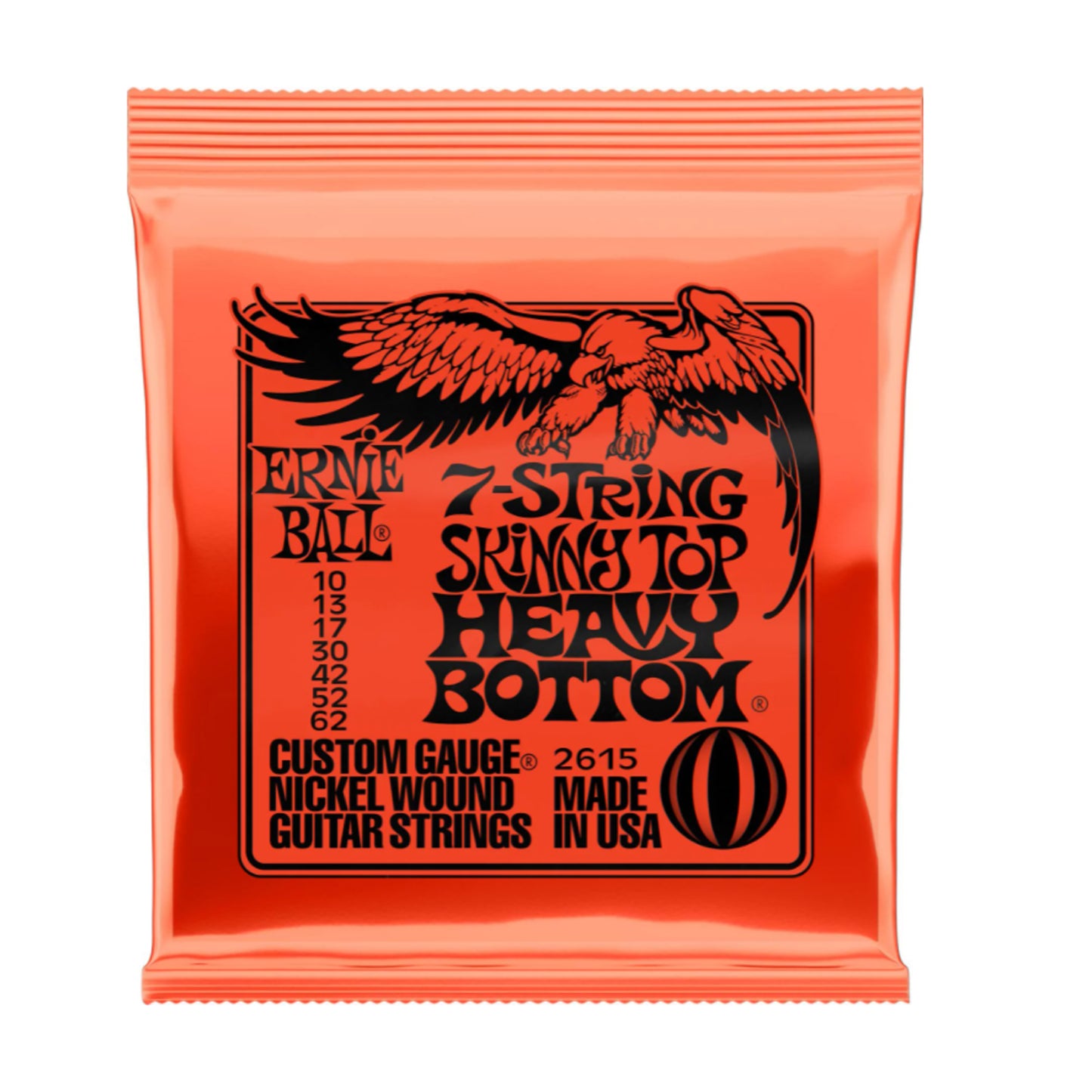 Ernie Ball Skinny Heavy Bottom 7-String Nickel Electric Guitar Strings 10-62