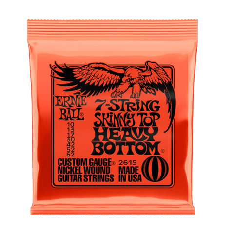 Ernie Ball Skinny Heavy Bottom 7-String Nickel Electric Guitar Strings 10-62