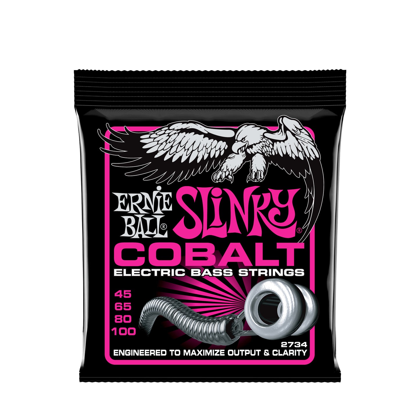 Ernie Ball Super Slinky Cobalt Electric Bass Strings - 45-100 Gauge