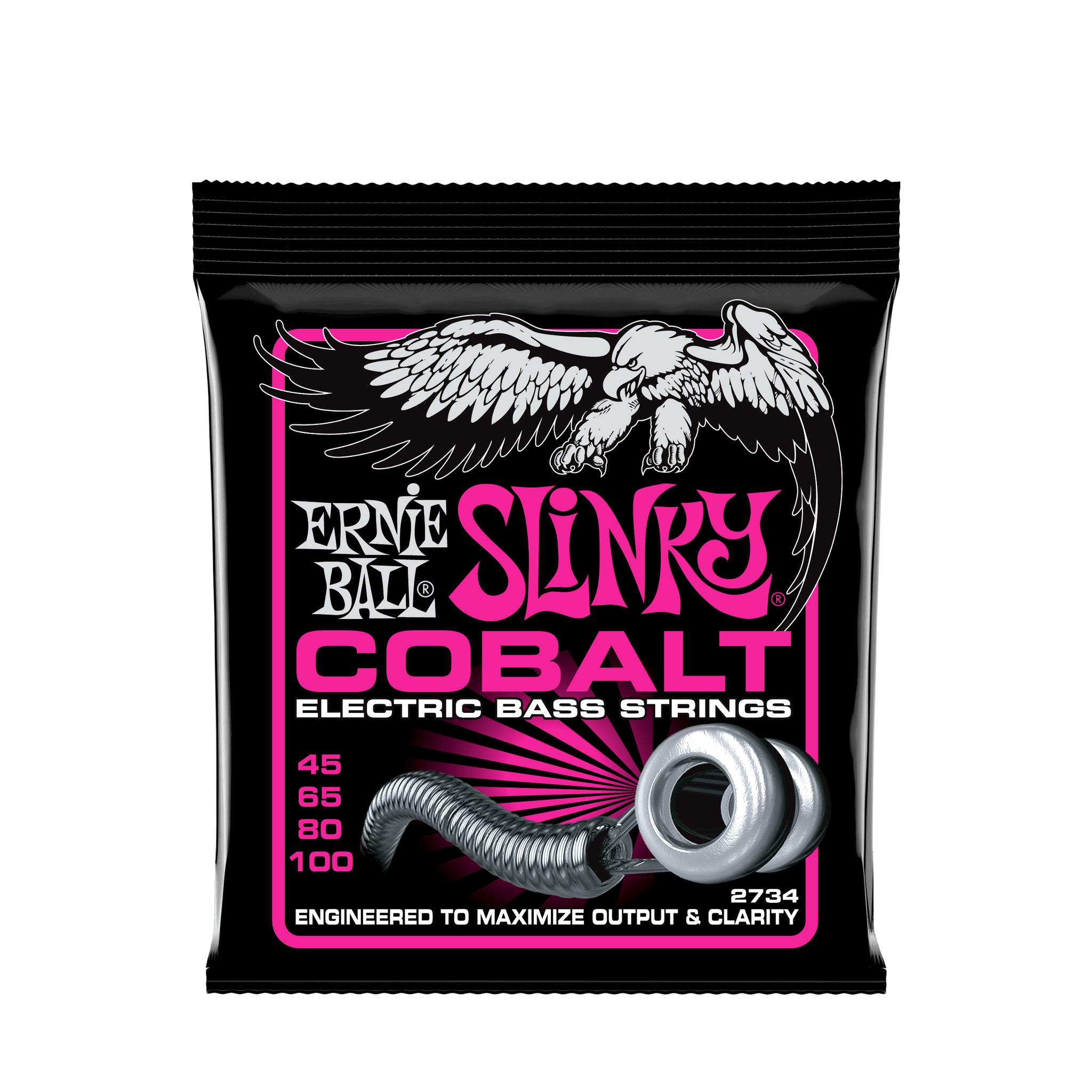 Ernie Ball Super Slinky Cobalt Electric Bass Strings - 45-100 Gauge